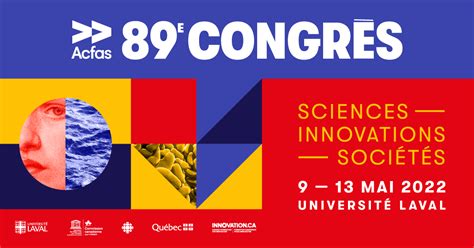 Logo du 89e congrès de l'Acfas du 9 au 13 mai 2022, Université Laval