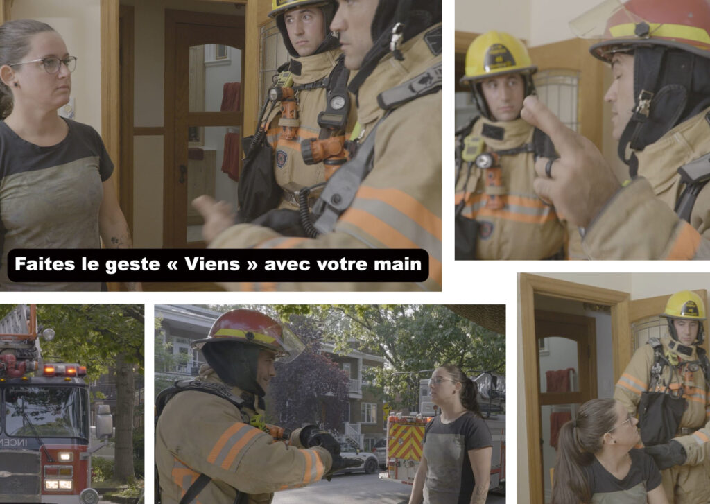 Capture de scènes issues de la video de formation - Déficience auditive. 